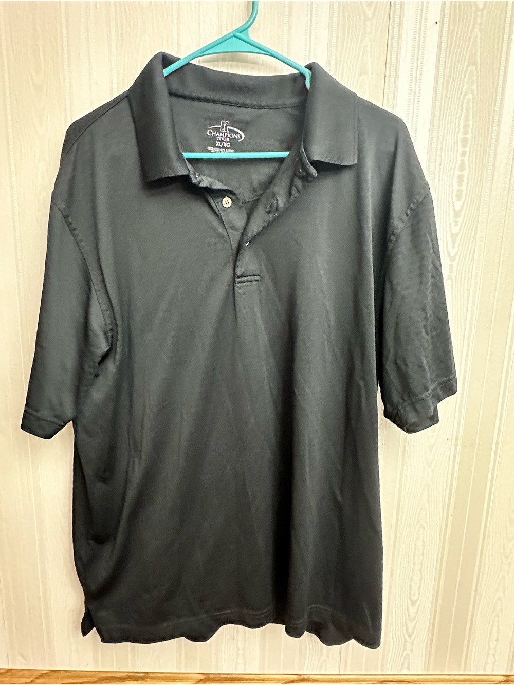 Champion Men's Black Short-Sleeve Polo